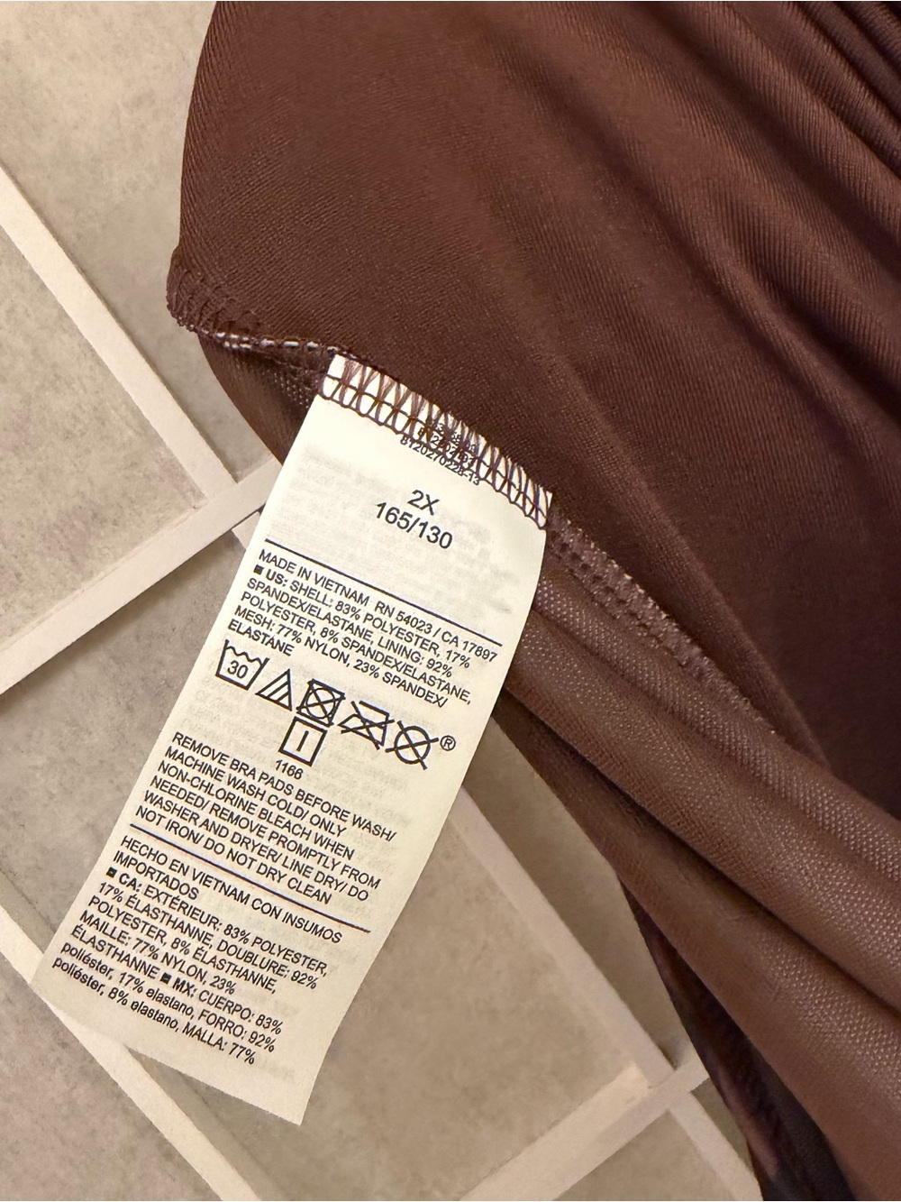 Old Navy Brown and Black Zebra-Print Matte Side Tie Swim Dress - Picture 11 of 14